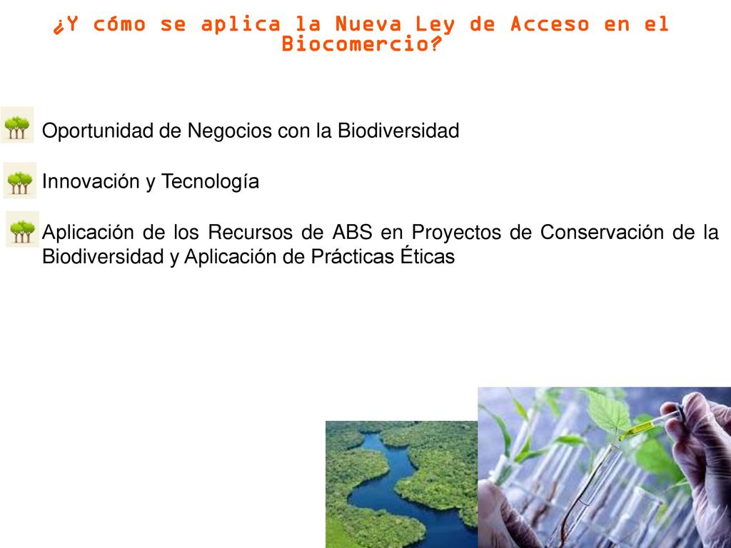 ¿Y cómo se aplica la Nueva Ley de Acceso en el Biocomercio