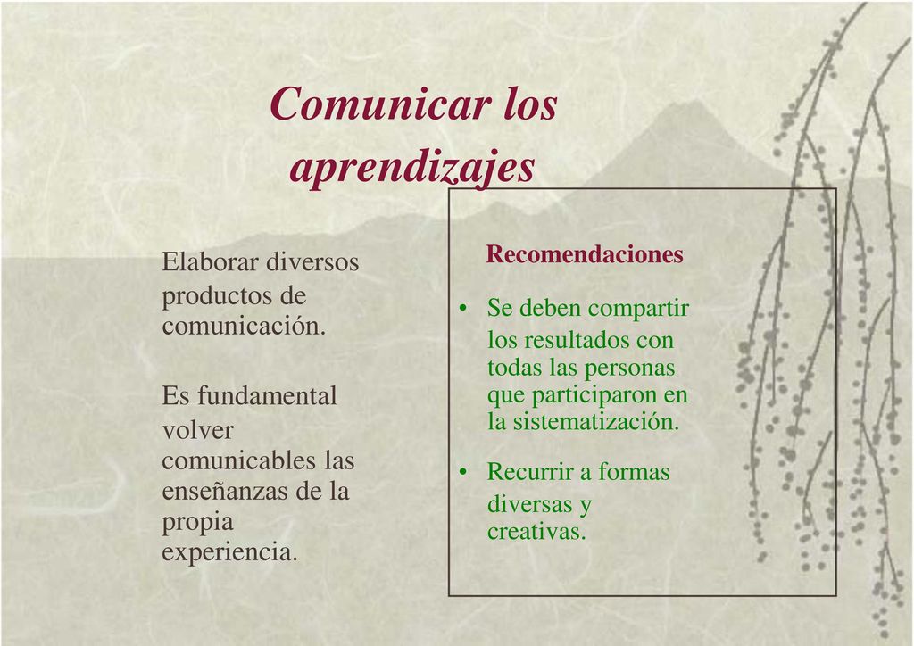 Comunicar los Elaborar diversos productos de comunicación.