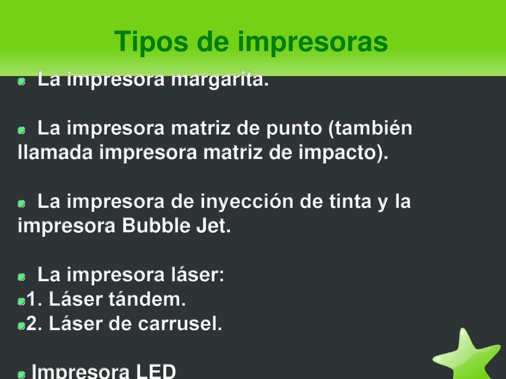 Tipos de impresoras La impresora margarita.