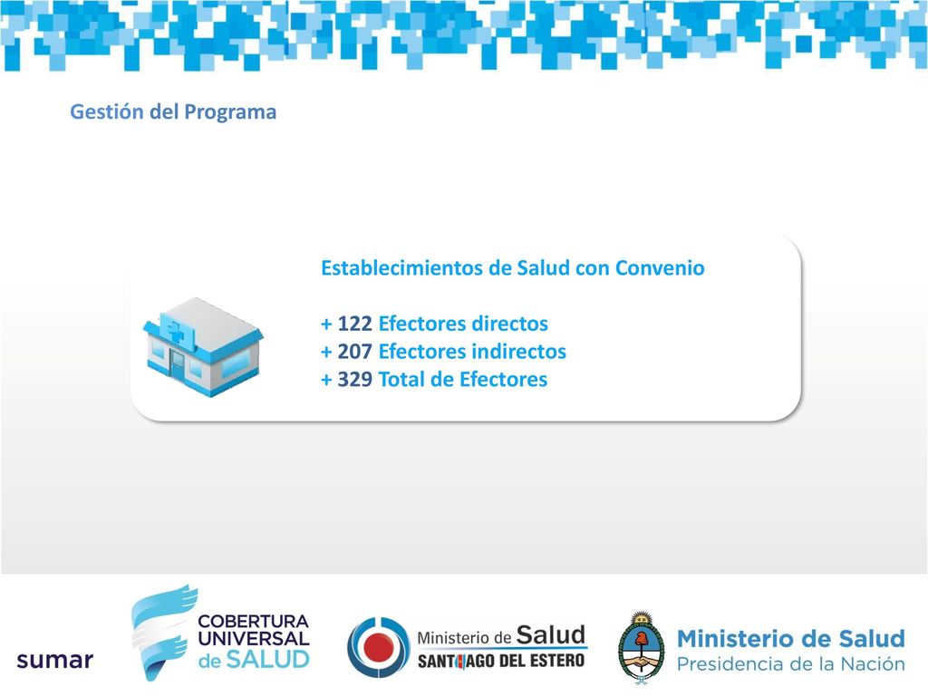 Gestión del Programa Establecimientos de Salud con Convenio Efectores directos Efectores indirectos.