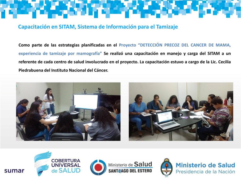 Capacitación en SITAM, Sistema de Información para el Tamizaje