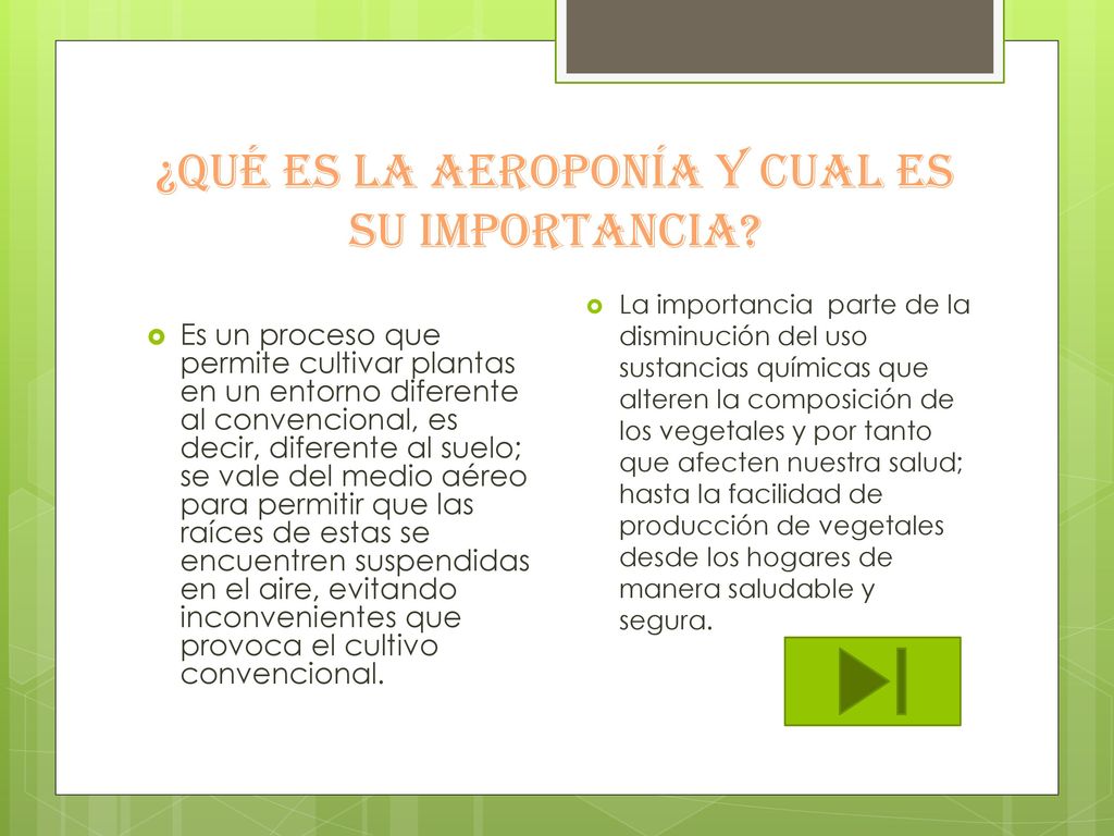 ¿Qué es la aeroponía y cual es su importancia