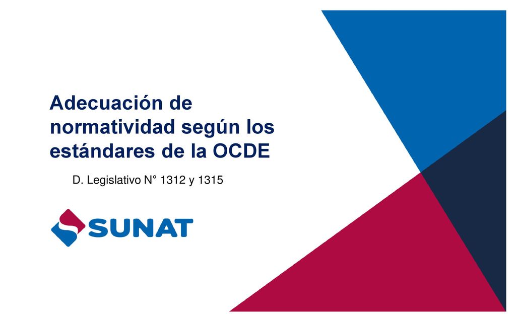 Adecuación de normatividad según los estándares de la OCDE