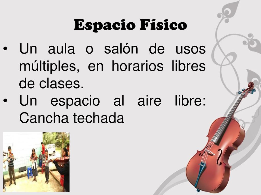 Espacio Físico Un aula o salón de usos múltiples, en horarios libres de clases.