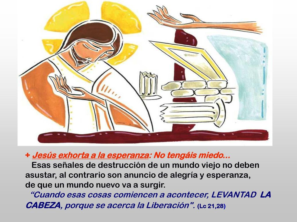 + Jesús exhorta a la esperanza: No tengáis miedo...