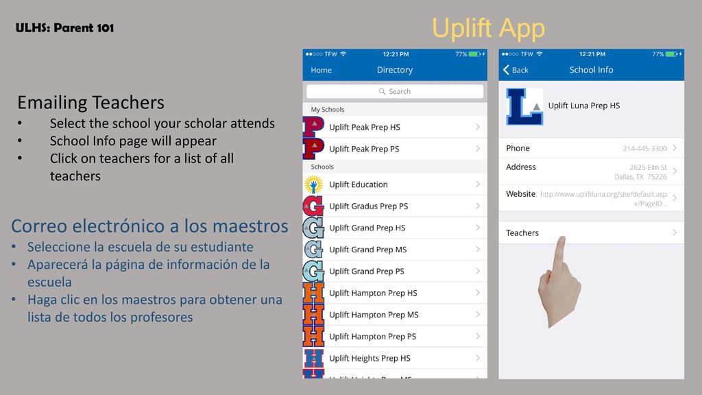 Uplift App  ing Teachers Correo electrónico a los maestros