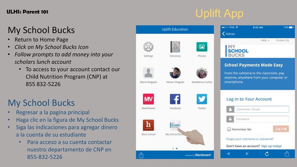 Uplift App My School Bucks Return to Home Page