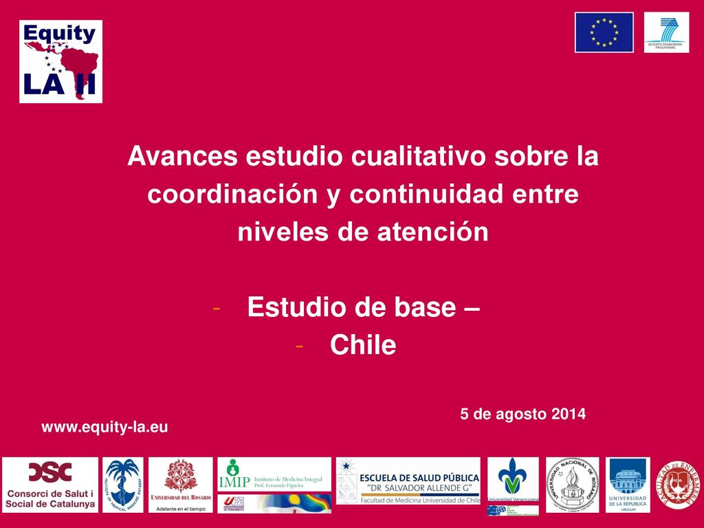 Avances estudio cualitativo sobre la coordinación y continuidad entre niveles de atención