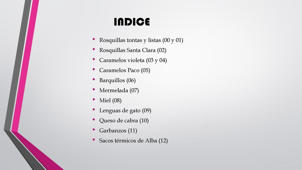 INDICE Rosquillas tontas y listas (00 y 01)