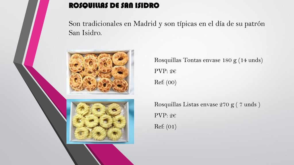 ROSQUILLAS DE SAN ISIDRO Son tradicionales en Madrid y son típicas en el día de su patrón San Isidro.