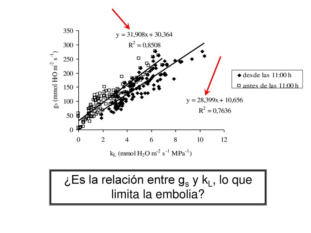 ¿Es la relación entre gs y kL, lo que limita la embolia