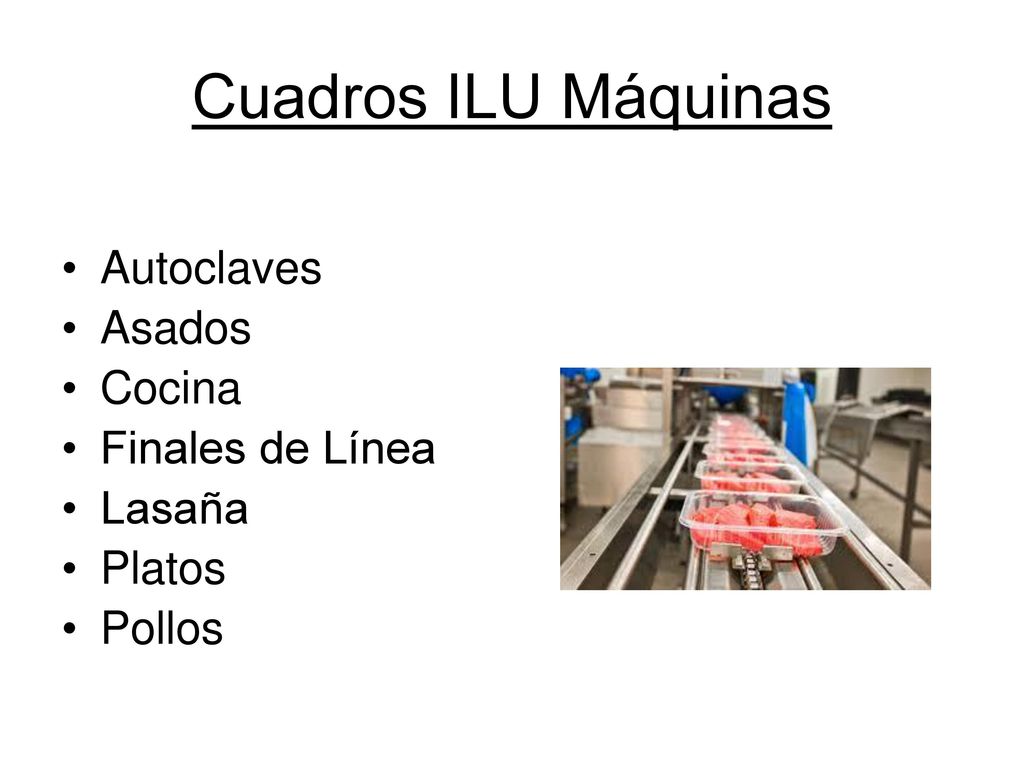 Cuadros ILU Máquinas Autoclaves Asados Cocina Finales de Línea Lasaña
