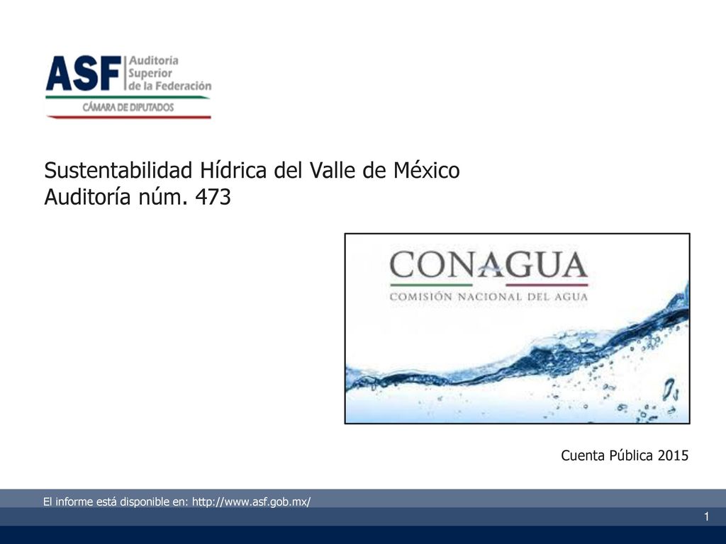 Sustentabilidad Hídrica del Valle de México Auditoría núm. 473