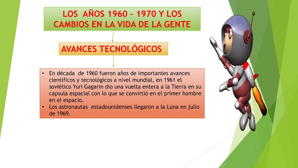 LOS AÑOS 1960 – 1970 Y LOS CAMBIOS EN LA VIDA DE LA GENTE