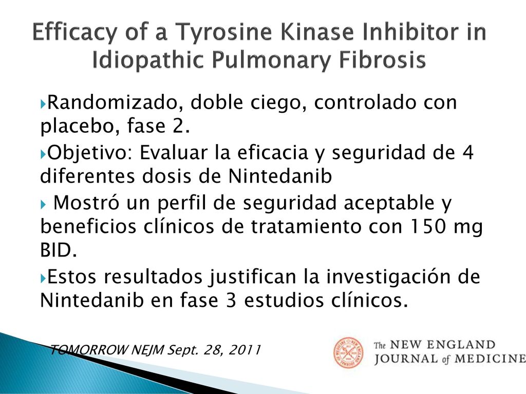 Efficacy of a Tyrosine Kinase Inhibitor in Idiopathic Pulmonary Fibrosis
