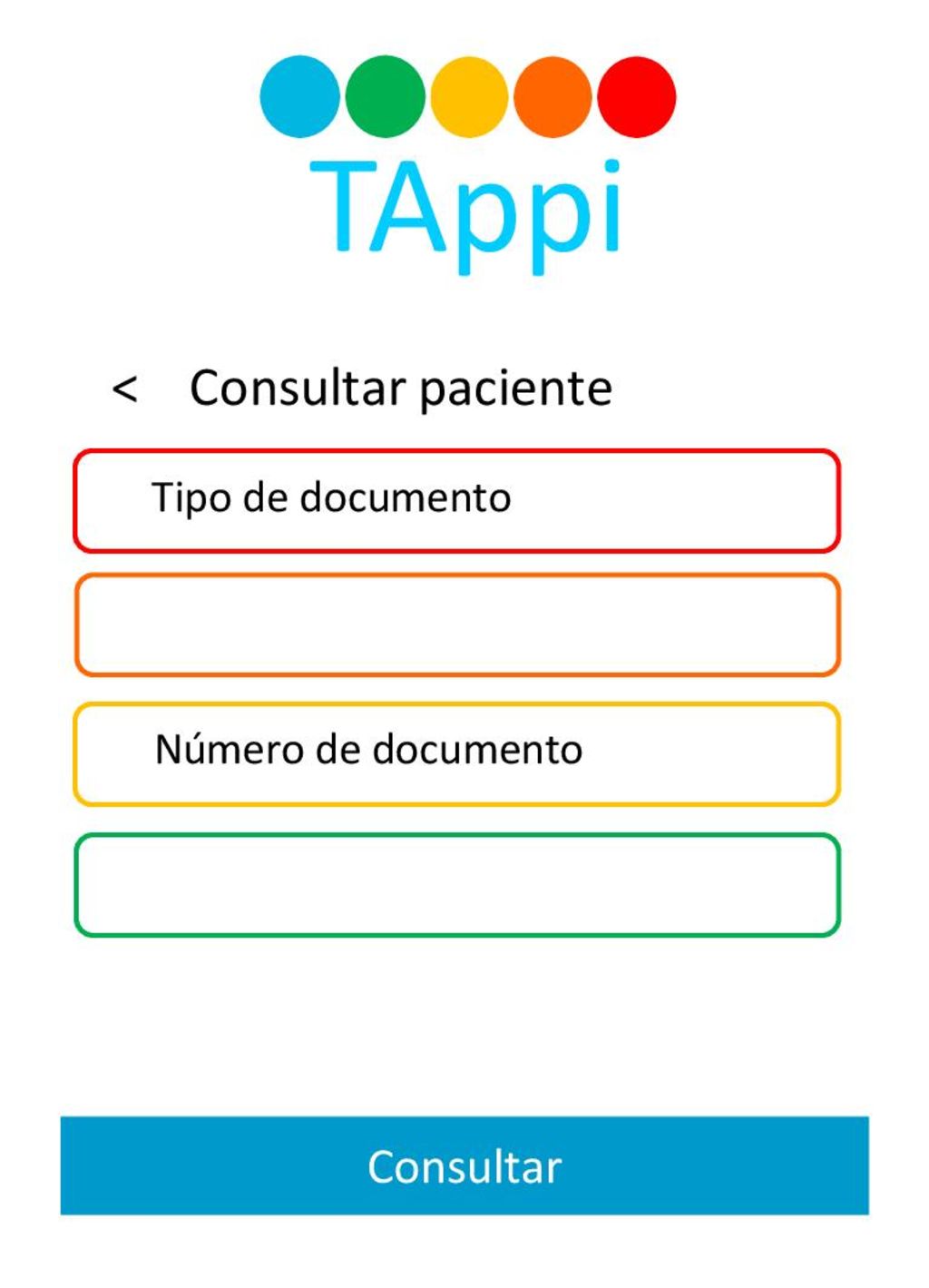 TAppi < Consultar paciente Consultar Tipo de documento