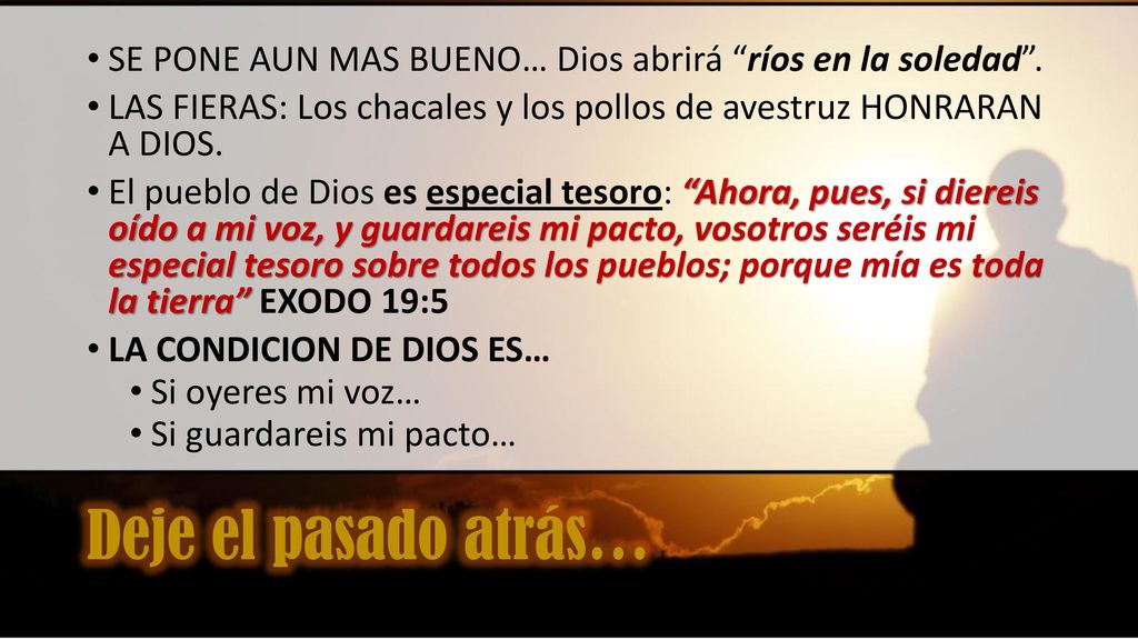 SE PONE AUN MAS BUENO… Dios abrirá ríos en la soledad .