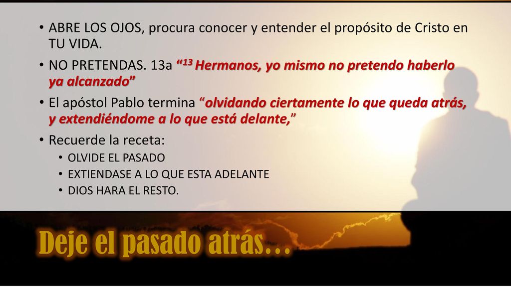 ABRE LOS OJOS, procura conocer y entender el propósito de Cristo en TU VIDA.