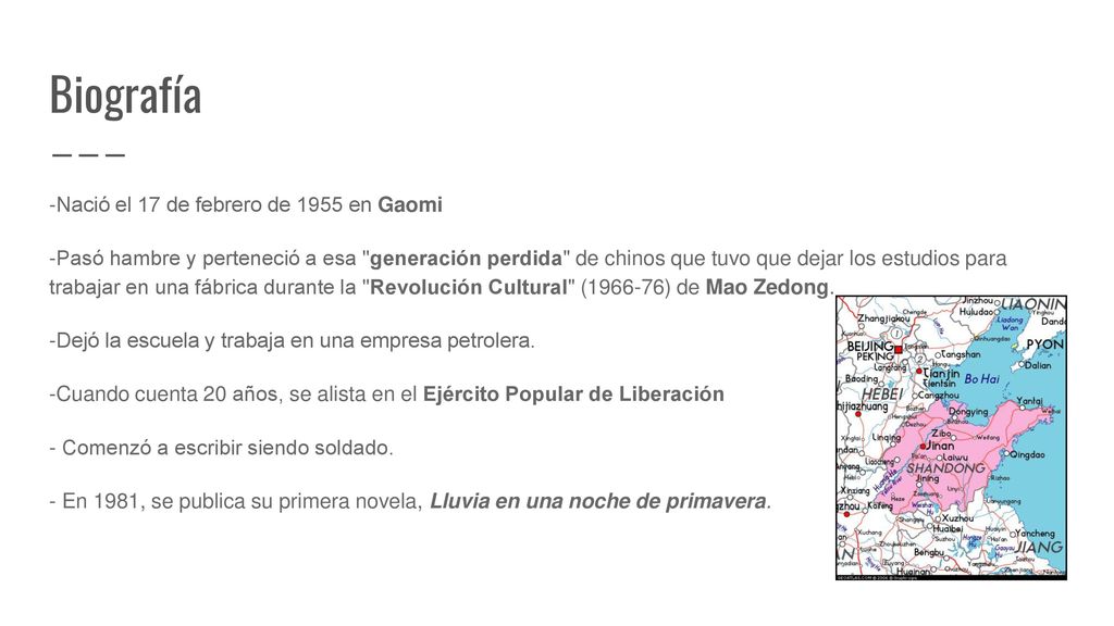 Biografía -Nació el 17 de febrero de 1955 en Gaomi