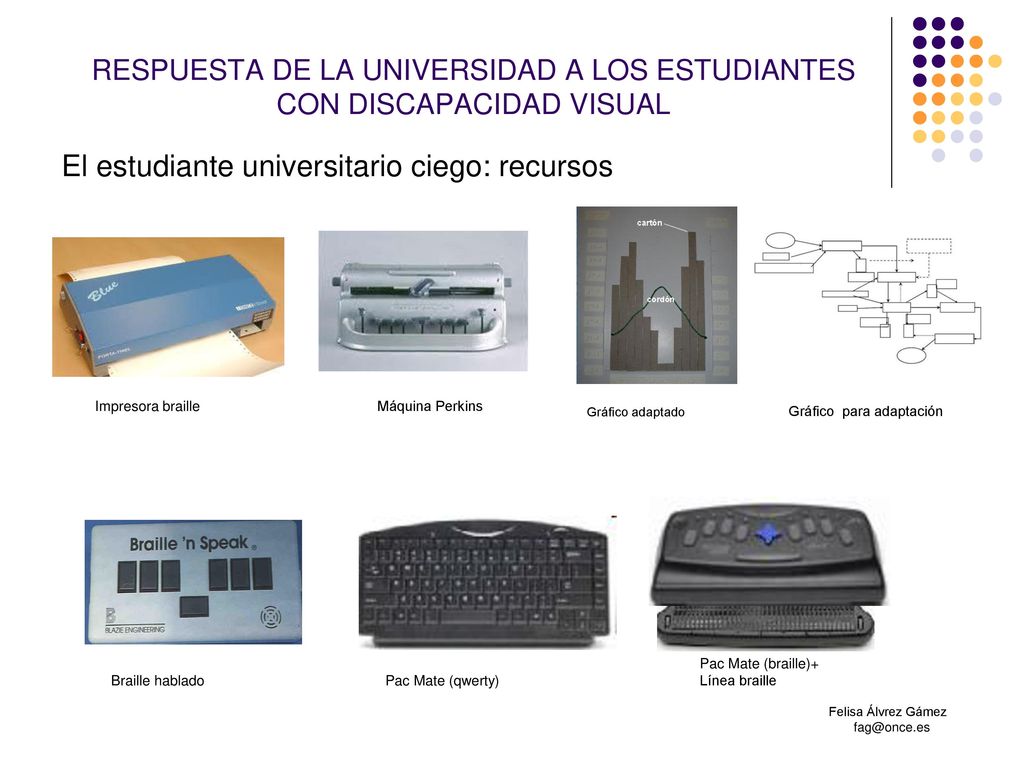 RESPUESTA DE LA UNIVERSIDAD A LOS ESTUDIANTES CON DISCAPACIDAD VISUAL