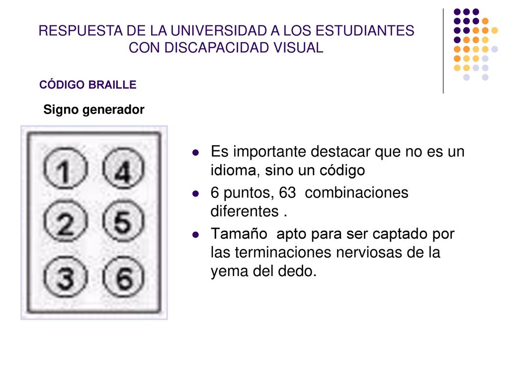 RESPUESTA DE LA UNIVERSIDAD A LOS ESTUDIANTES CON DISCAPACIDAD VISUAL