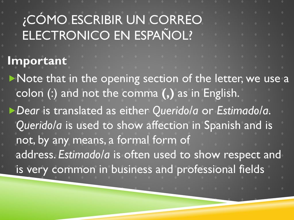 ¿Cómo escribir un correo electronico en Español