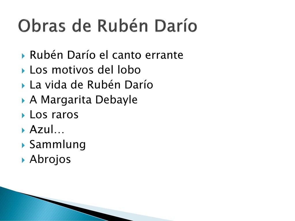 Obras de Rubén Darío Rubén Darío el canto errante Los motivos del lobo