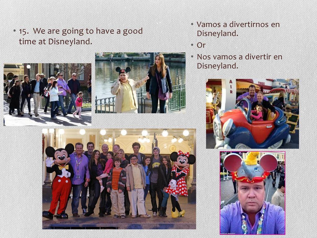 15. We are going to have a good time at Disneyland.
