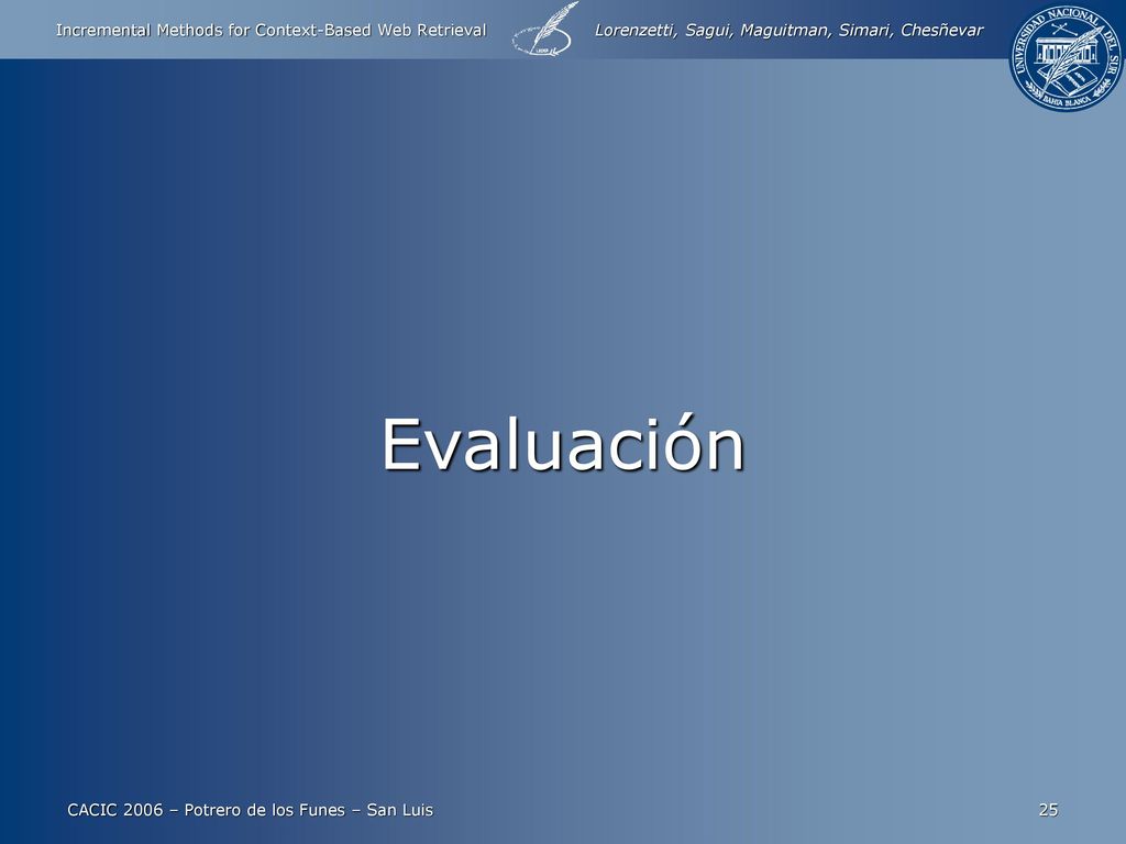 Evaluación CACIC 2006 – Potrero de los Funes – San Luis