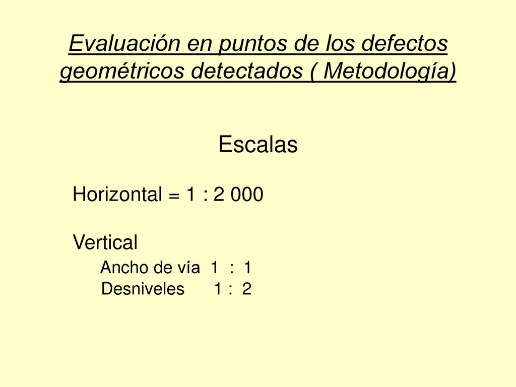 Evaluación en puntos de los defectos geométricos detectados ( Metodología)
