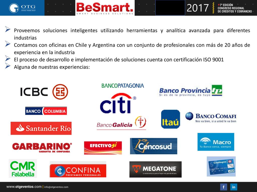 Proveemos soluciones inteligentes utilizando herramientas y analítica avanzada para diferentes industrias