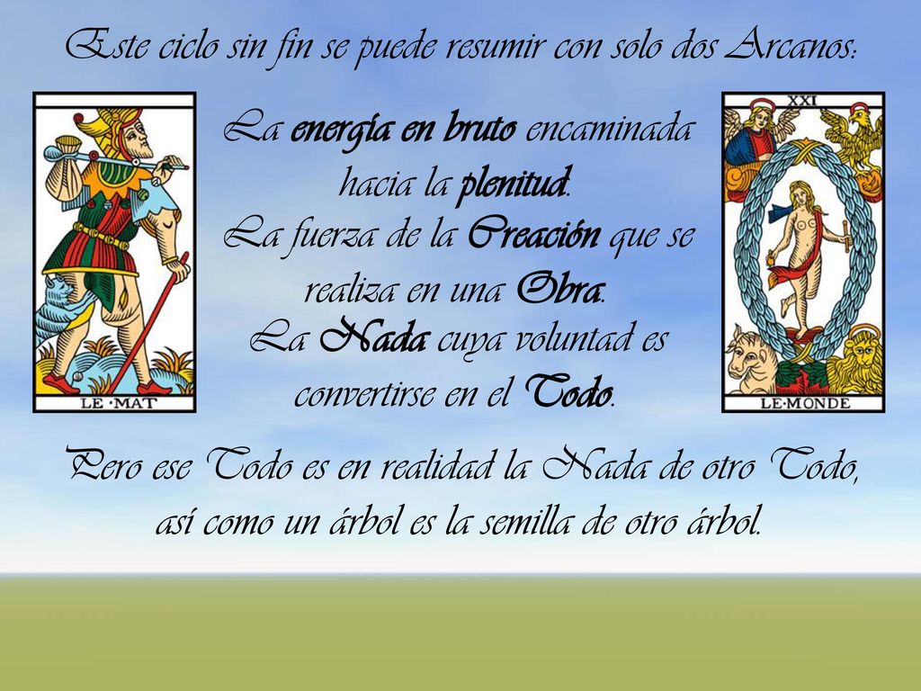 Este ciclo sin fin se puede resumir con solo dos Arcanos: