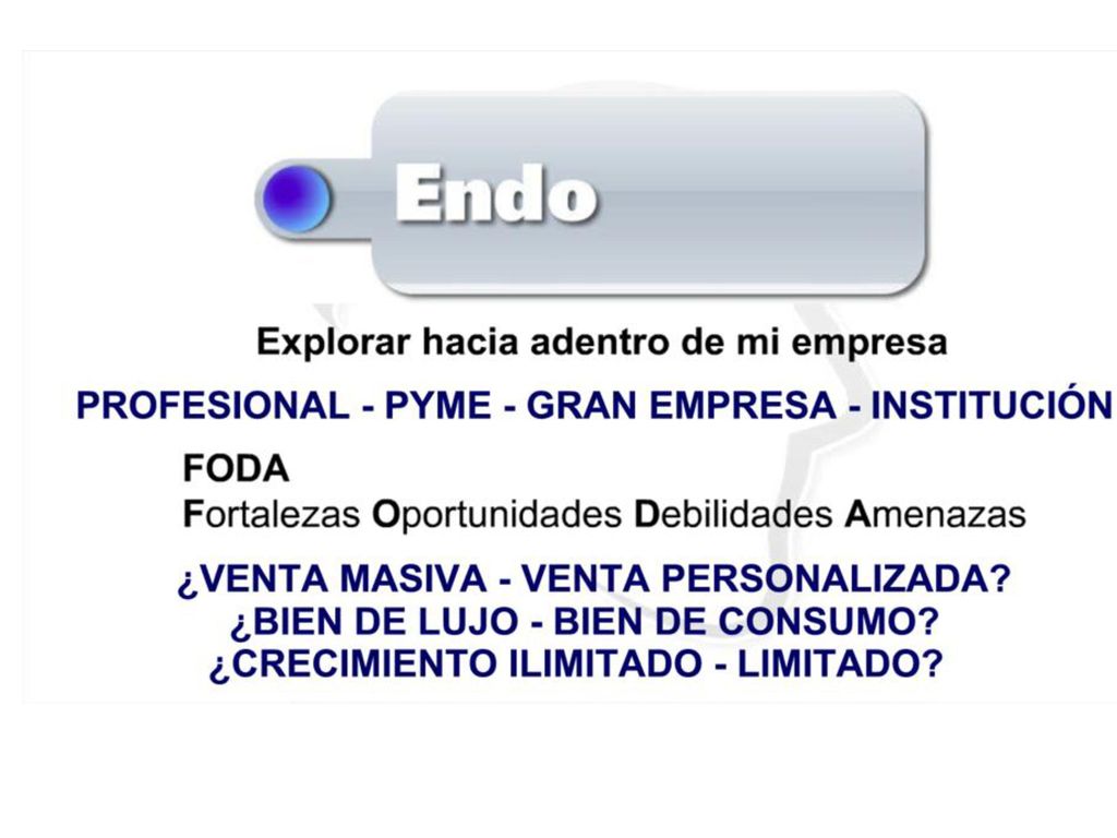 En esta primera fase, haremos una introspección de nuestra empresa… y categorizaremos su tipología y su venta