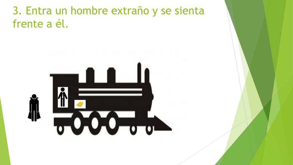 3. Entra un hombre extraño y se sienta frente a él.