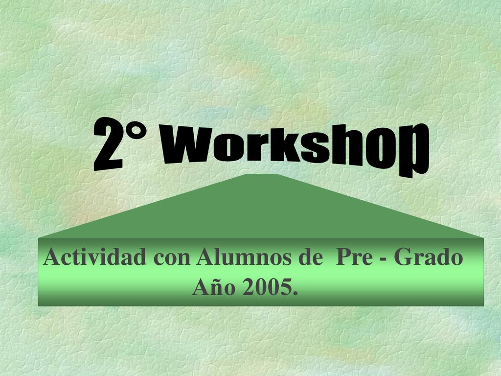 2° Workshop Actividad con Alumnos de Pre - Grado Año 2005.