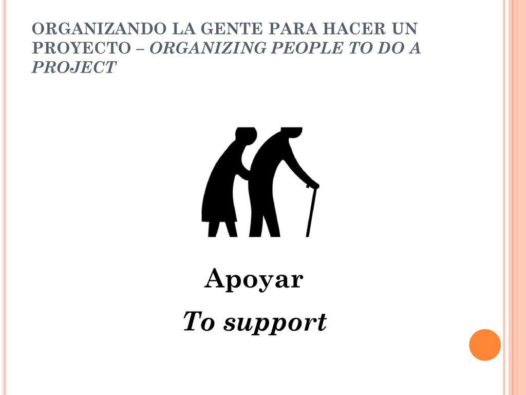 ORGANIZANDO LA GENTE PARA HACER UN PROYECTO – ORGANIZING PEOPLE TO DO A PROJECT