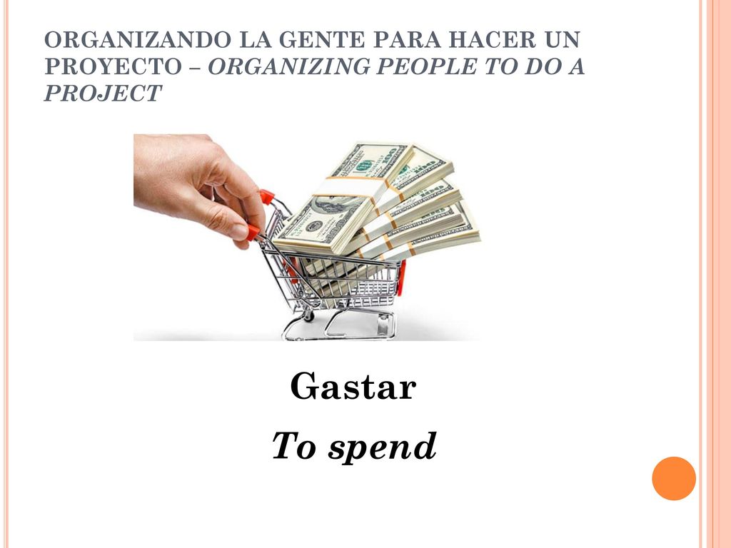 ORGANIZANDO LA GENTE PARA HACER UN PROYECTO – ORGANIZING PEOPLE TO DO A PROJECT