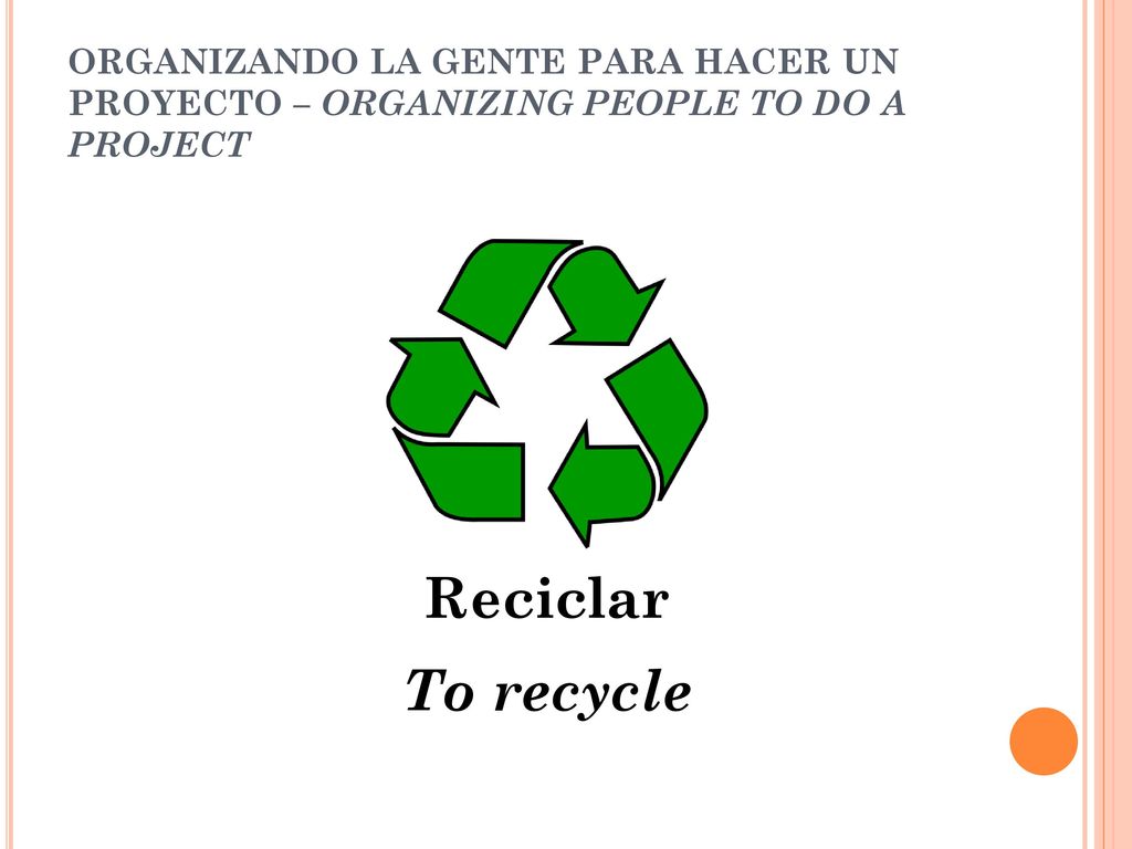 ORGANIZANDO LA GENTE PARA HACER UN PROYECTO – ORGANIZING PEOPLE TO DO A PROJECT