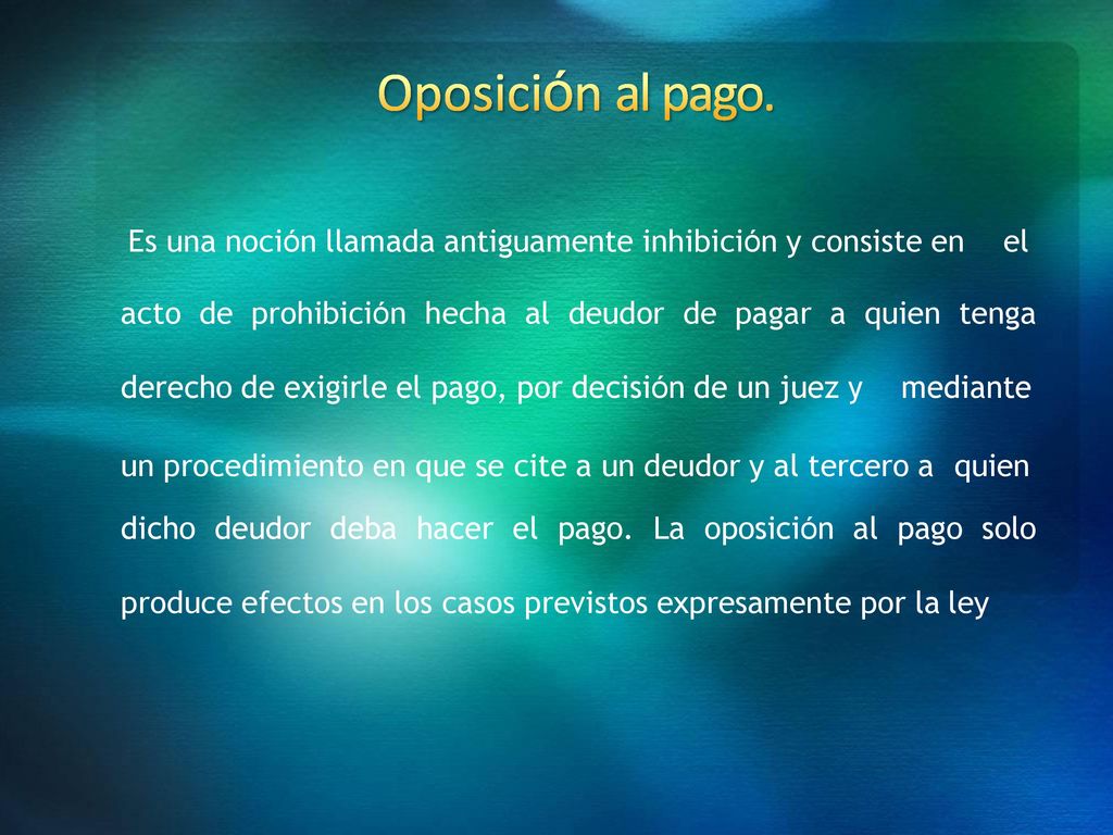 Es una noción llamada antiguamente inhibición y consiste en el