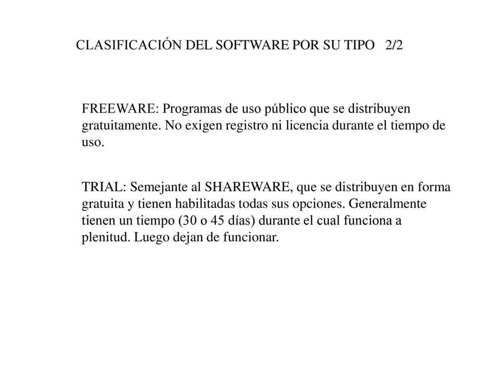 CLASIFICACIÓN DEL SOFTWARE POR SU TIPO 2/2