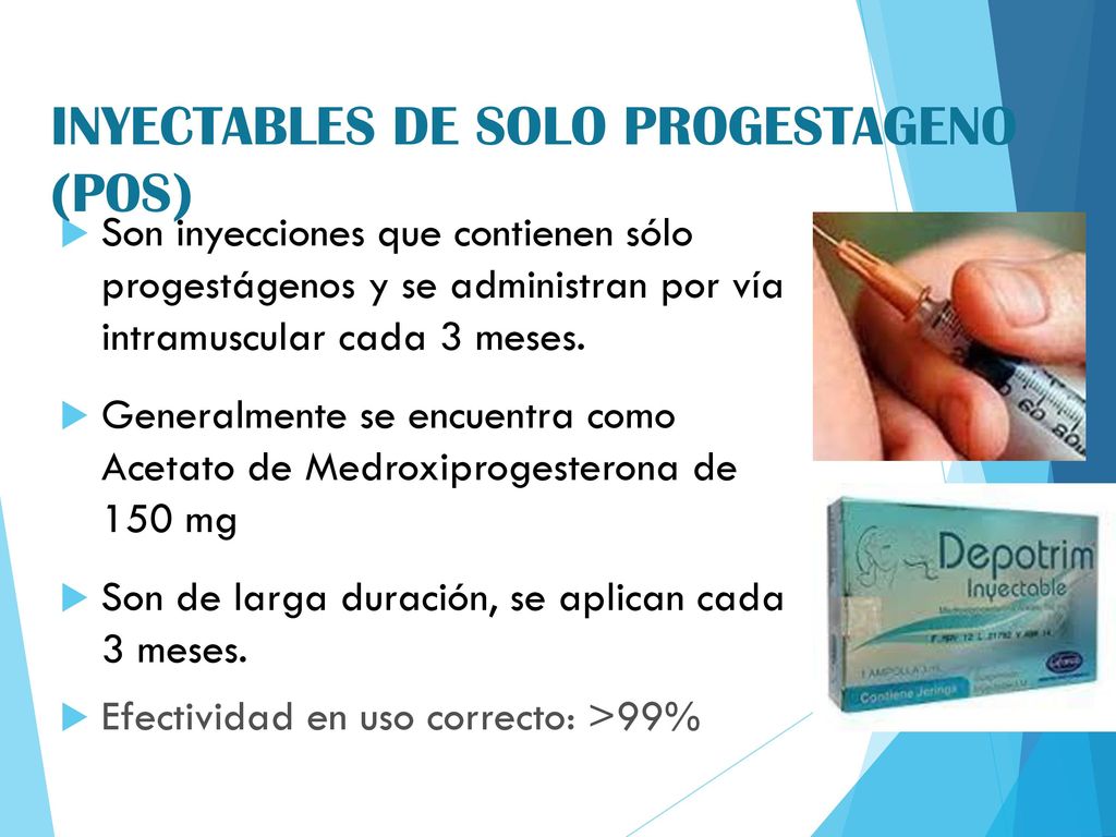 INYECTABLES DE SOLO PROGESTAGENO (POS)