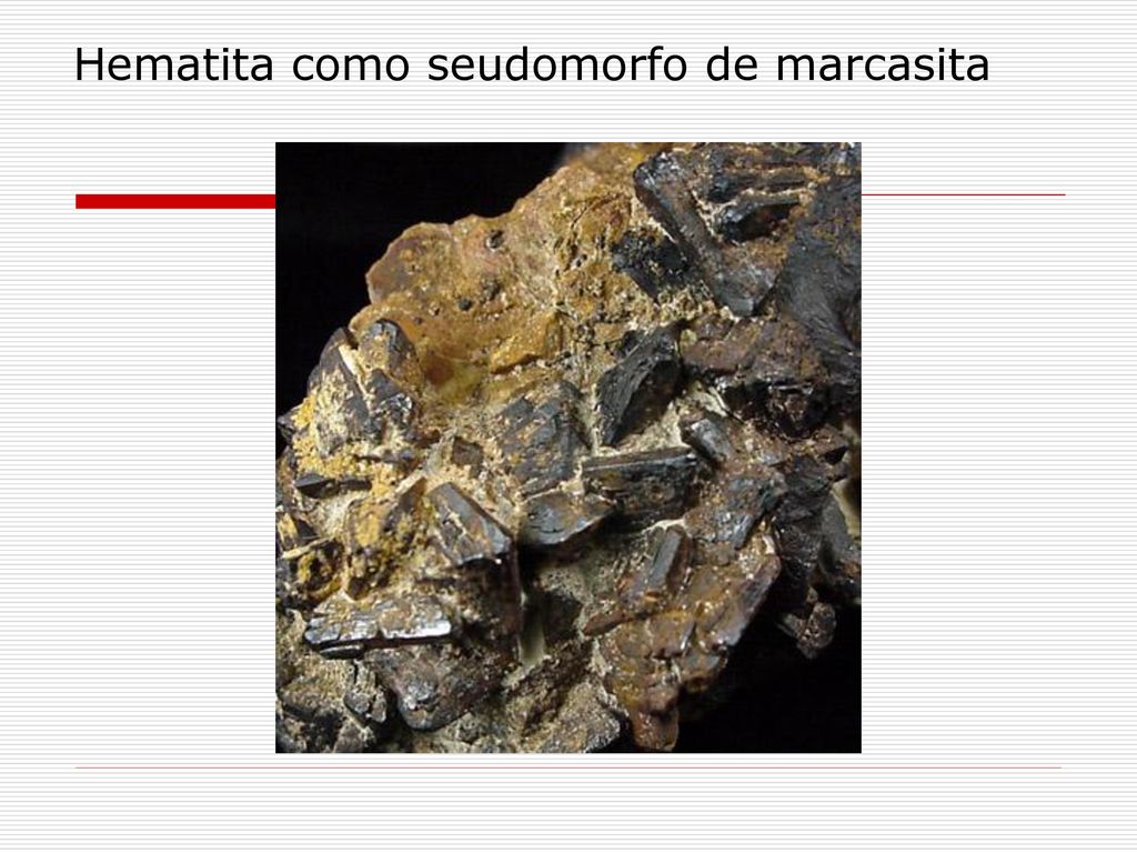 Hematita como seudomorfo de marcasita