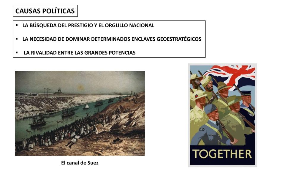 CAUSAS POLÍTICAS LA BÚSQUEDA DEL PRESTIGIO Y EL ORGULLO NACIONAL