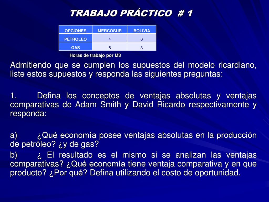 TRABAJO PRÁCTICO # 1 Horas de trabajo por M3