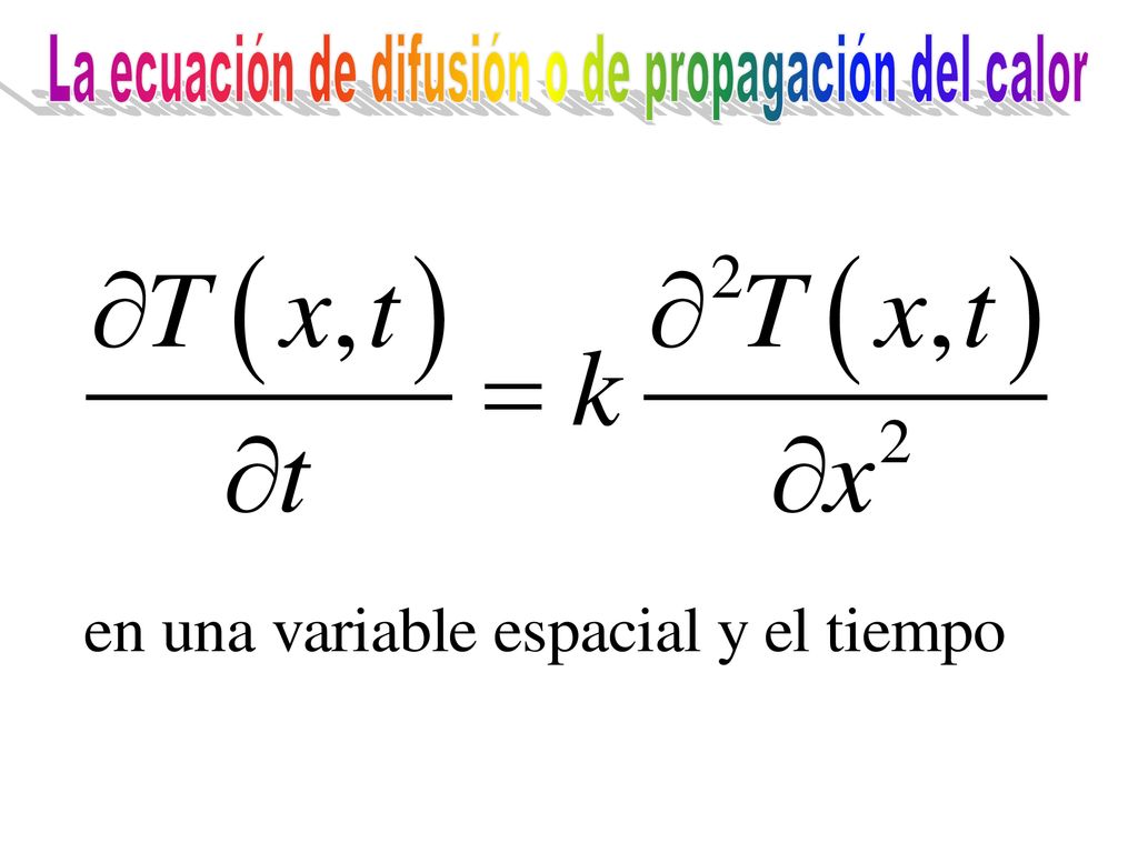La ecuación de difusión o de propagación del calor