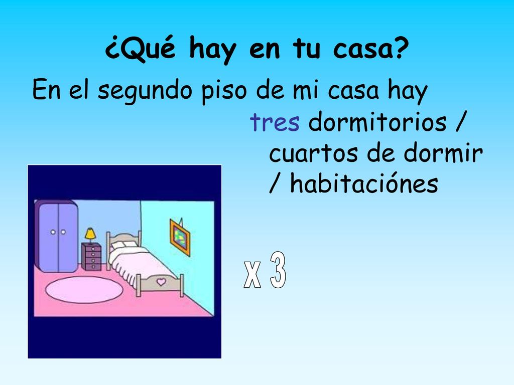 ¿Qué hay en tu casa En el segundo piso de mi casa hay