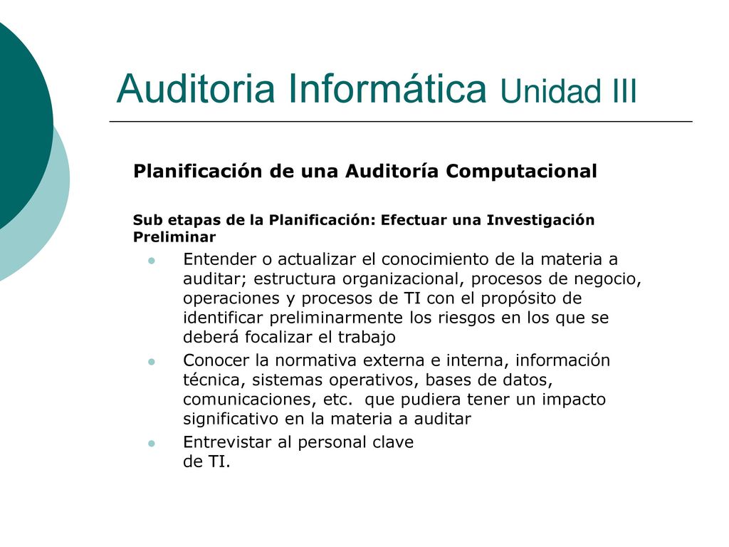 Auditoria Informática Unidad III