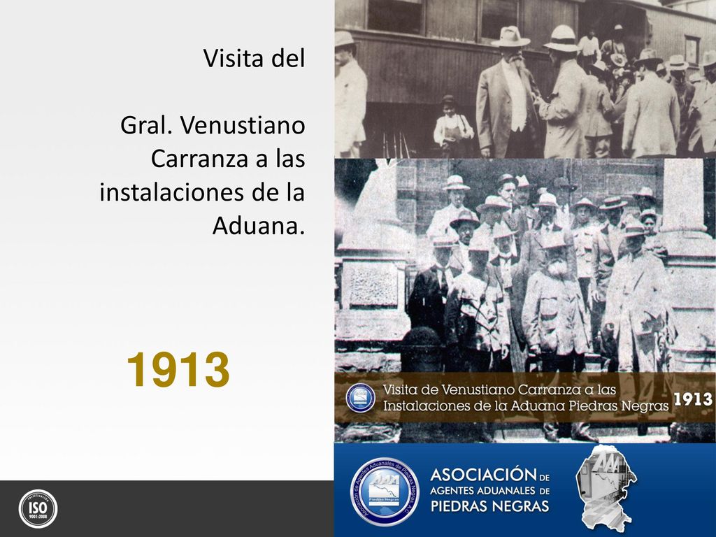 Visita del Gral. Venustiano Carranza a las instalaciones de la Aduana. 1913