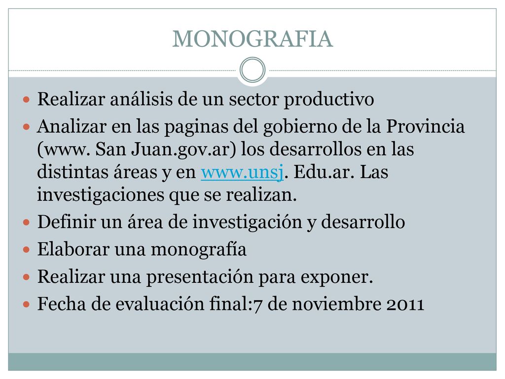 MONOGRAFIA Realizar análisis de un sector productivo