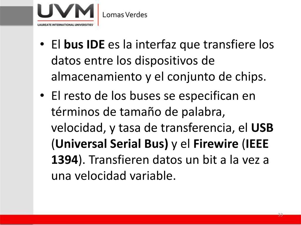 El bus IDE es la interfaz que transfiere los datos entre los dispositivos de almacenamiento y el conjunto de chips.